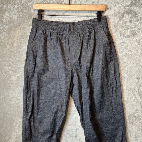prAna Mantra Joggers Hemp Woven Sz Small Blue UPF 50+ Coal Gray Gorpcore Hiking - Picture 2 of 9